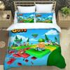3D Hra Kreslený Stumble-guys Ložní soupravy Vynikající sada ložního prádla Povlak na přikrývku Sada přikrývky Postel
