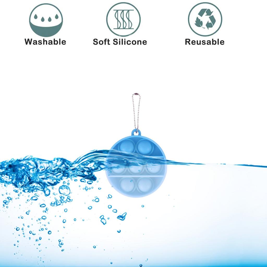 Children Adult Push Bubble  Sensory Toy Key Ring Educational Toy