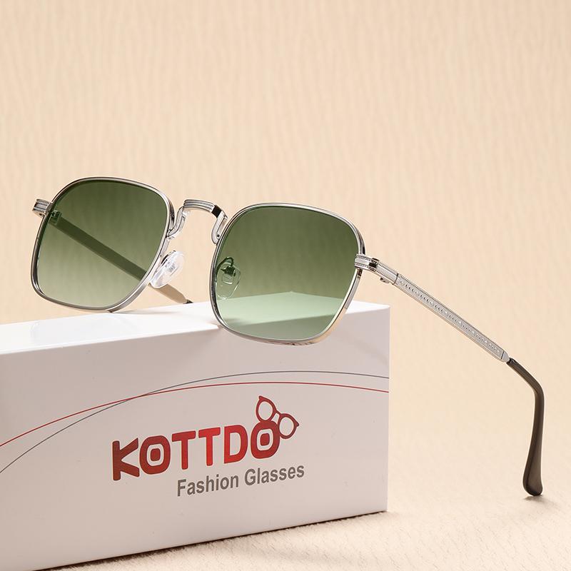 New Square Oval Metal Sunglasses Vintage Retro Men Sunglasses Women Eyewear Luxury Designer Uv400
