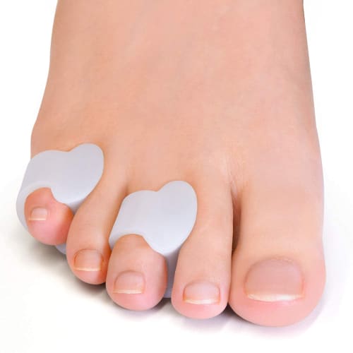 

Suporya Toe Supports, Spread Toes, Easy to Wear, Soft, Comfortable Gel Pads, Washable, Ambidextrous (Set of 2)