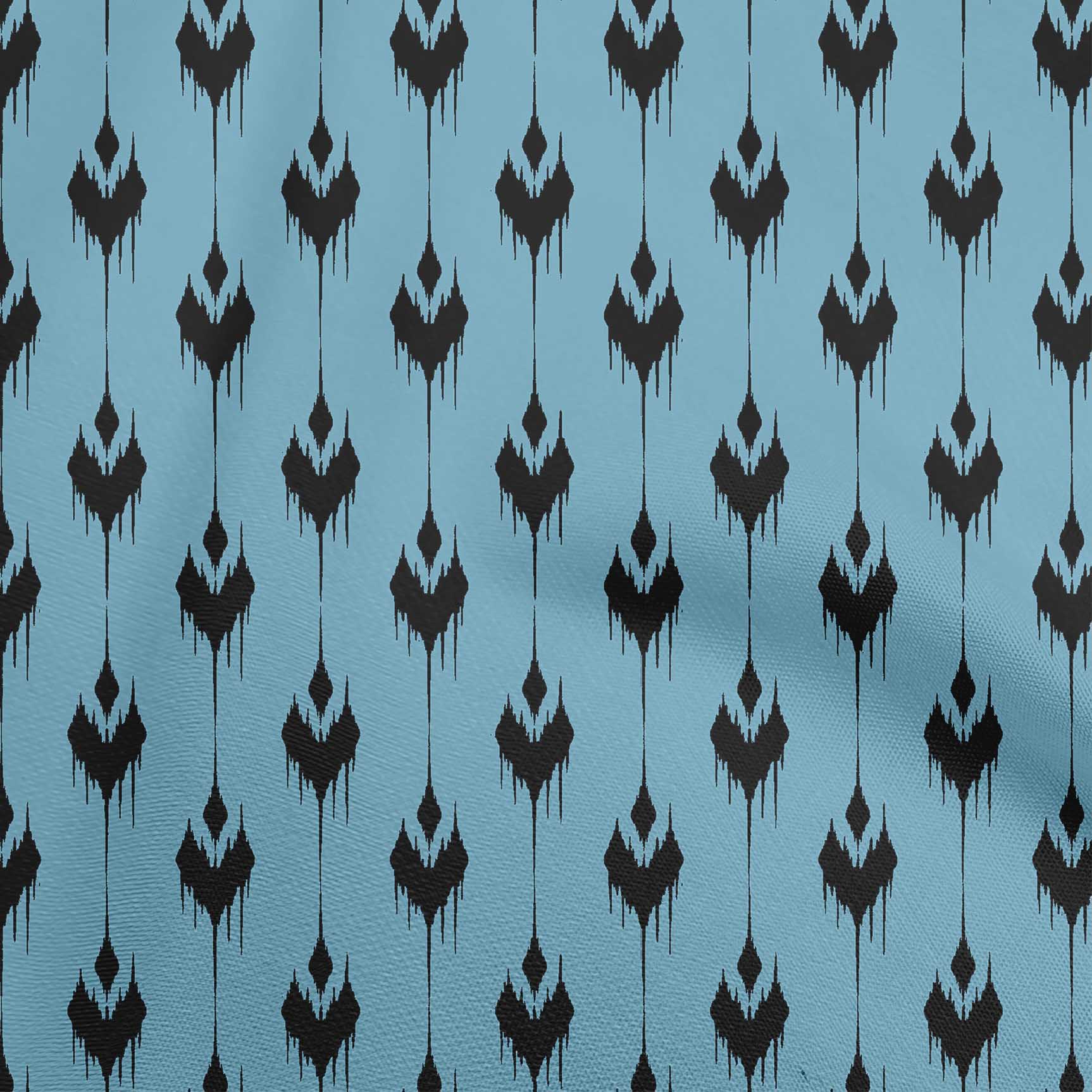 

OneOone Cotton Flex Dusty Teal Green Fabric Азіатський ікат Швейні ремісничі проекти Принти на тканині 40 дюймів 42 Inch Wide - Viscose Chiffon середній синього кольору