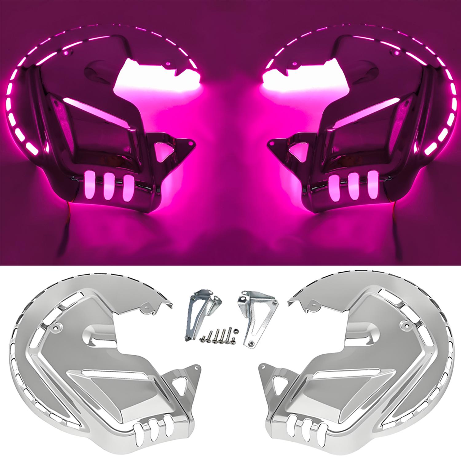 

Для Honda GOLDWING GL1800 хромированные крышки ротора тормозного диска красные синие белые светодиодные 2001-2014 HONDA F6B 2013-2015 Аксессуары для мотоциклов фиолетовый/розовый