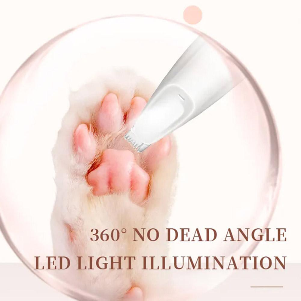 LED Waterproof Pet Shaver Dog Foot Shaver Cat Hair Removal Electric Clipper Pet Grooming Supplies Cat Claw Pedicure Artifact