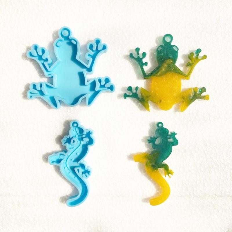 3D Gecko/for Frog Silicone Molds Epoxy Resin Casting Mold DIY Craft Keychain Polymer Clay Mold DIY Candle Handmade Soap
