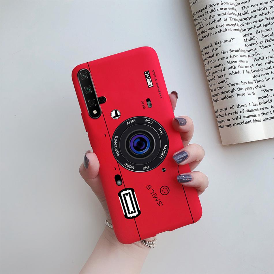 For Honor 20 Case Cartoons Love Heart TPU Funda For Huawei Honor 20 Pro Lite YAL-L21 YAL-L41 20S MAR-LX1H Back Cover Phone Case