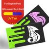Cartão de Teste UVB Impermeável Duradouro Testador de Intensidade de Lâmpada UV para Inspeção de Tanque de Criação de Répteis Lagartos Tartarugas