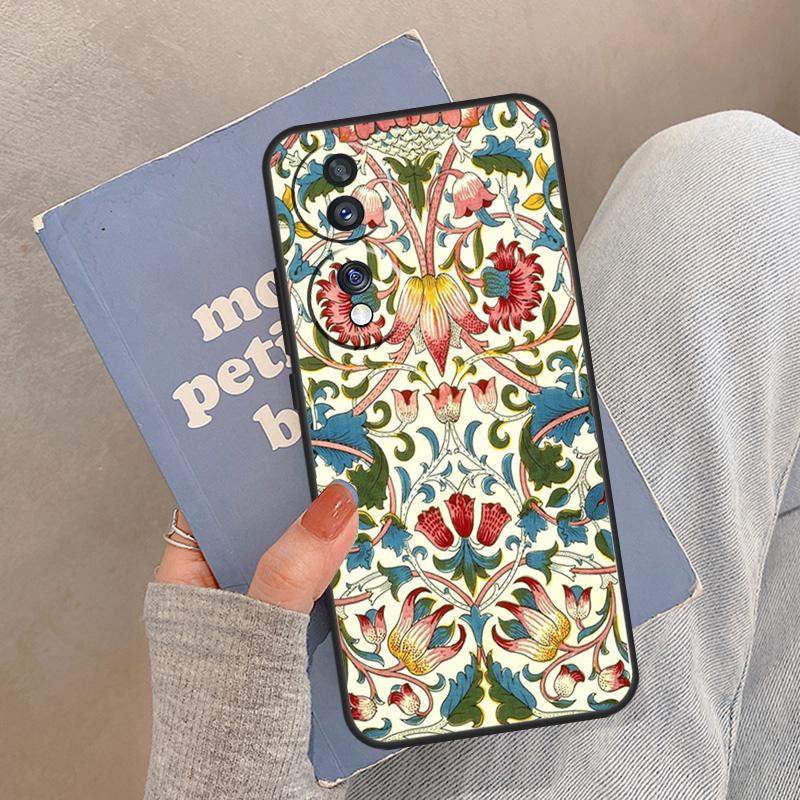William Morris Case For Honor Magic 8 Pro 5 6 7 Lite Cover For Honor 400 200 90 70 50 X8a X8b X9a X9b X9c