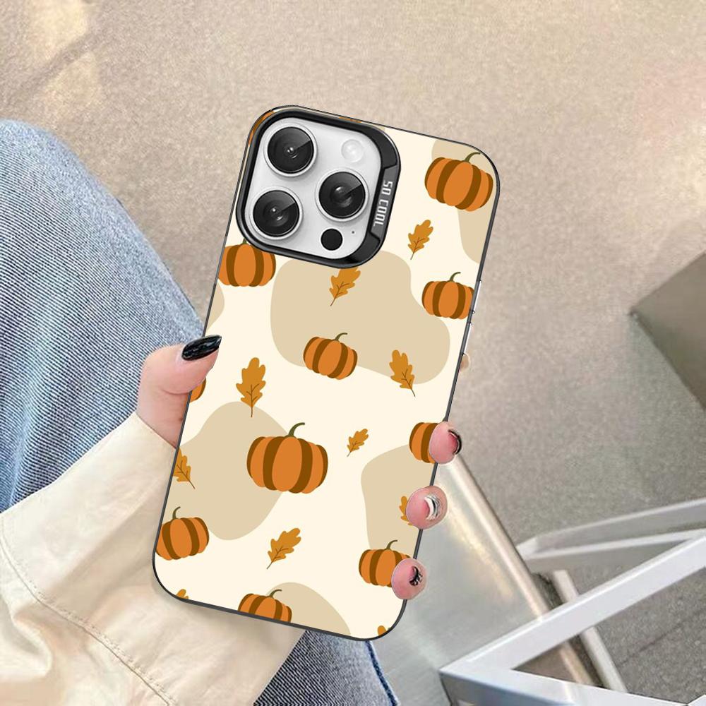 Pumpkin Phone Case For IPhone 16 15 14 13 12 11 Pro Max X XR XSMAX 8 7 Plus Matte Shockproof Back Cover