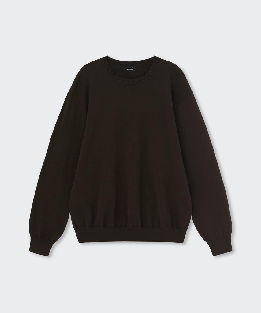 MUSINSA STANDARD Washable Supima Cotton Crew Neck Knit [Brown]