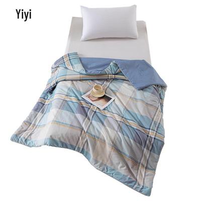 YIYIAI 100% Cotton Check Summer Quilt