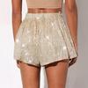 Women's Glitter Sequin Shorts High Waisted Going Out Sparkly Flowy Shorts Disco Party Festival Club Night Outfits