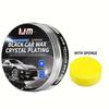 200g For Black Car Paint Care Waterproof Wax Renovation Polishing Protection Car Care Hydrophobic Coating (With Sponge)
