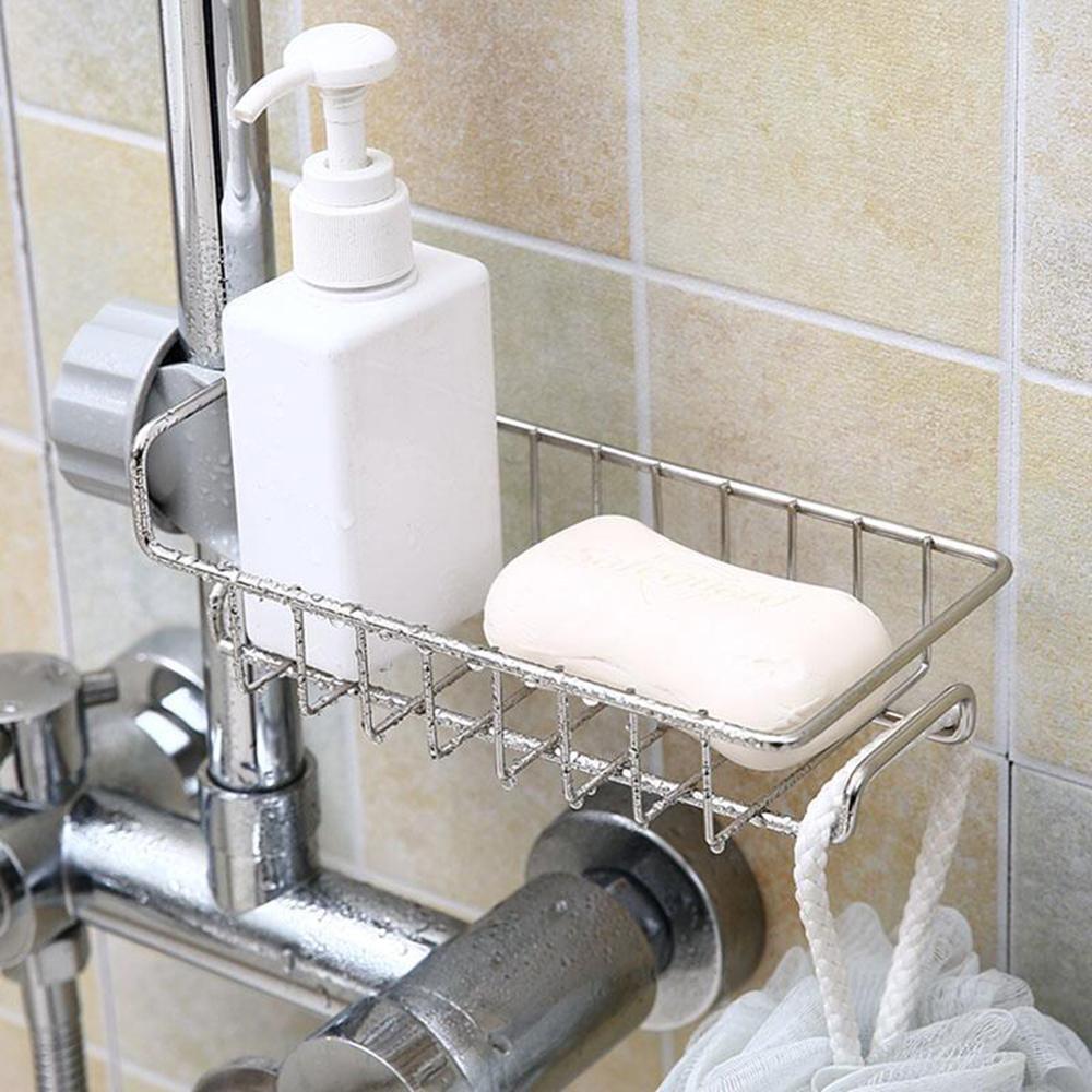 1PC Kitchen Faucet Storage Rack For Stainless Steel Sink, Household Towel Drying Rack, Hanging Basket