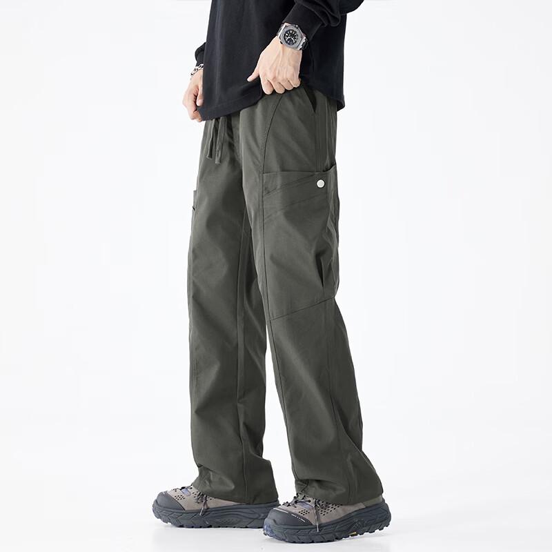 MEDE Men's American Style Straight-Leg Breathable Cargo Pants