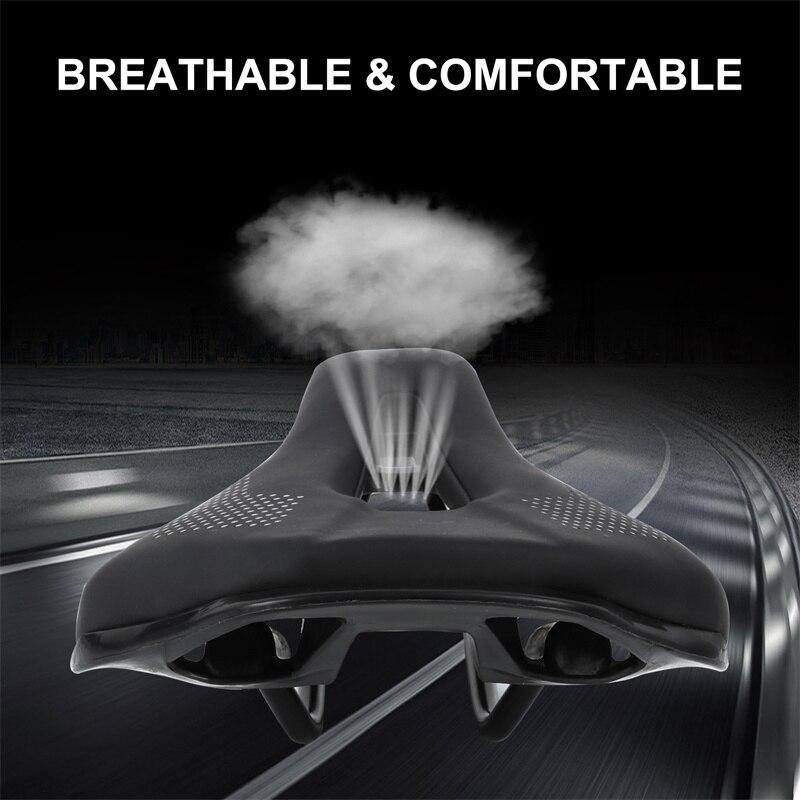 Ultralight Mountain Bicycle Saddle MTB Short Nose Road Bike Seat PU Leather Hollow Prostatic Saddle Bicycle Parts