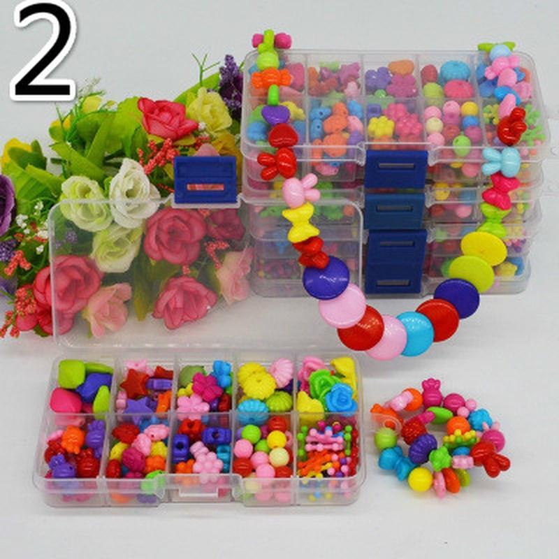 180pcs Colorful String Beads Make Up Puzzle Toys for Children DIY Necklace Bracelet Kit Toy Creative