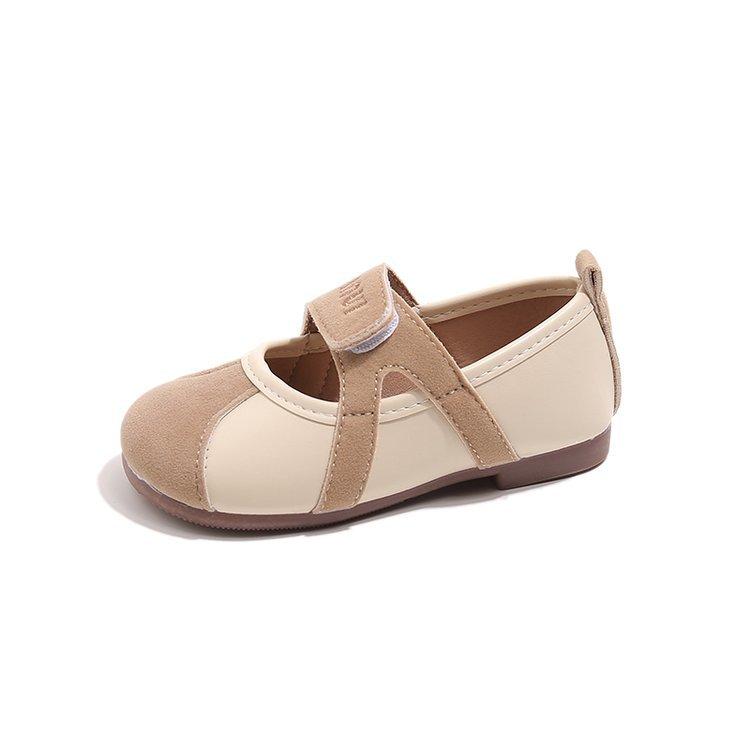 Baby baby small leather shoes soft sole comfortable shallow mouth shoes autumn single shoes British style girls princess shoes 0-1-3 years old