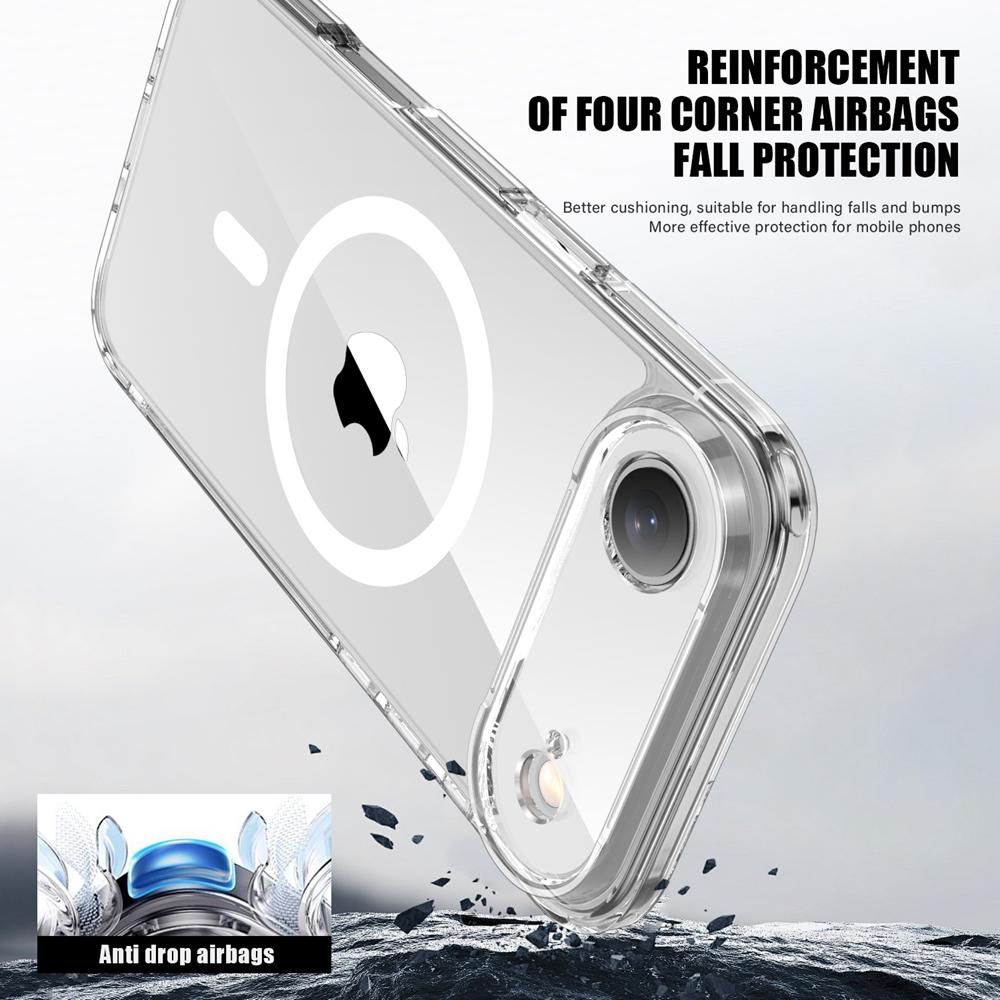 KEYSION Shockproof Transparent Case for MagSafe for iPhone 17 Air HD Clear TPU+PC Magnetic Wireless Charging Phone Back Cover