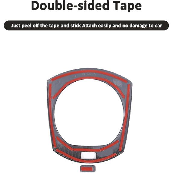 Car Interior Gear Shift Frame Trim Sticker for Mazda MX-5 ND 2015-2023 Center Console Panel Trim Cover Interior Accessories (Carbon Fiber)