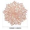 Set of 4 Metallic Placemats Set Vinyl Leaf Design Table Placemats for Christmas Thanksgiving Wedding Dinner Table Mat Coaster