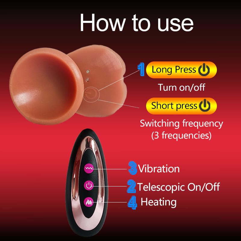 Dildos Vibrators Realistic Dildo Sex Toys for Women Telescopic Vibrators with Female Vagina Stimulator Big Penis Anal Plug Dick