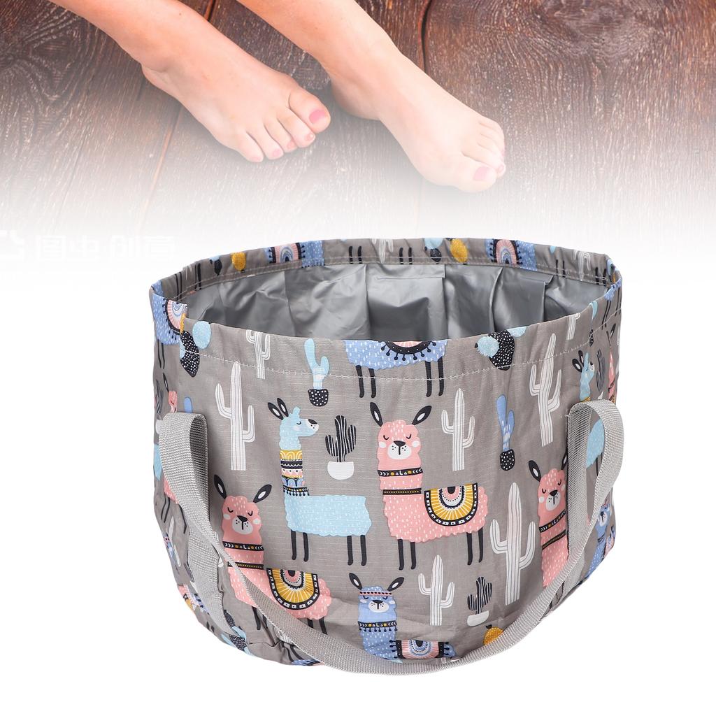 Zusammenklappbare Fußbadewanne 21L Faltbare Fußbadewanne Tasche für Außenbereich Waschen Camping