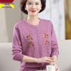 Plus Size Velvet Thickened Sweater Coat for Women & Grandmothers (73-83 Years) - Button Cardigan