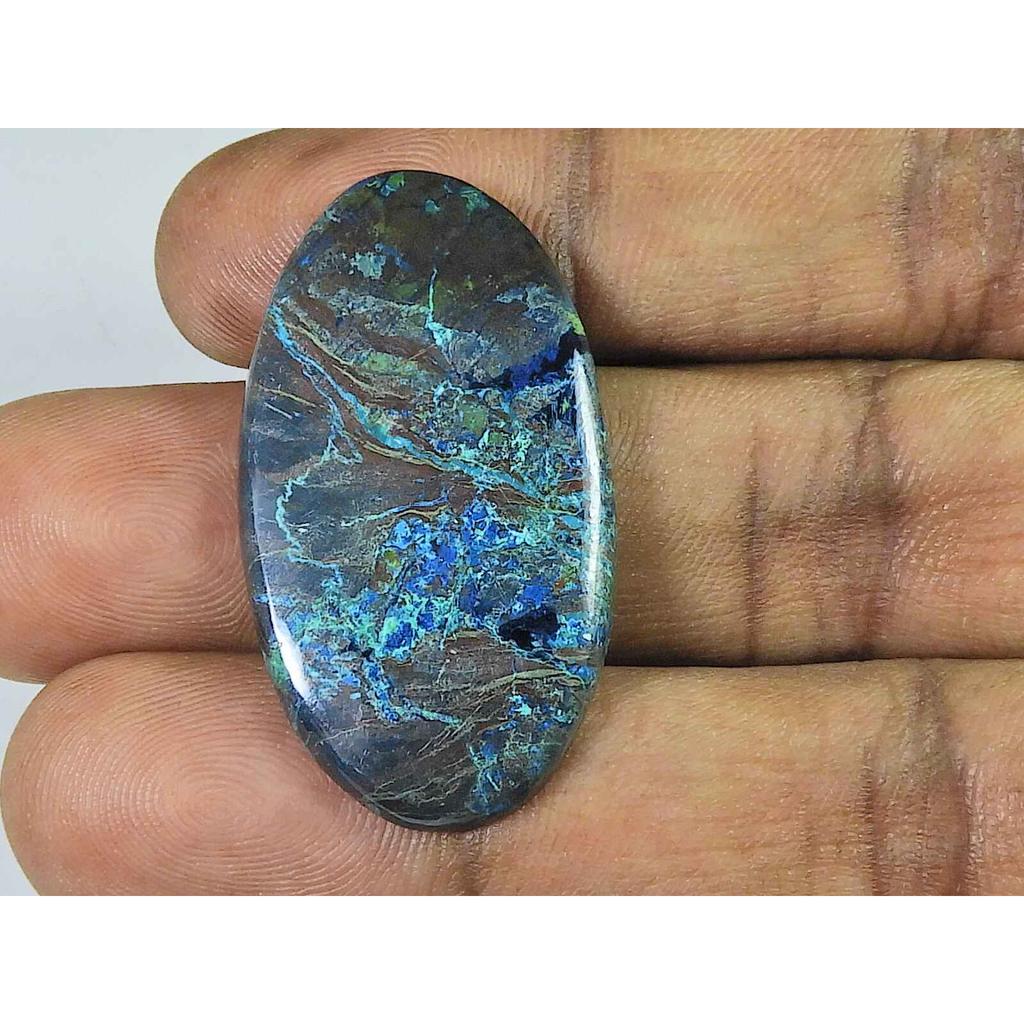 21X37X5MM Natural Shattuckite Oval Cabochon Loose Gemstone for Jewelry 32Cts SK-4492