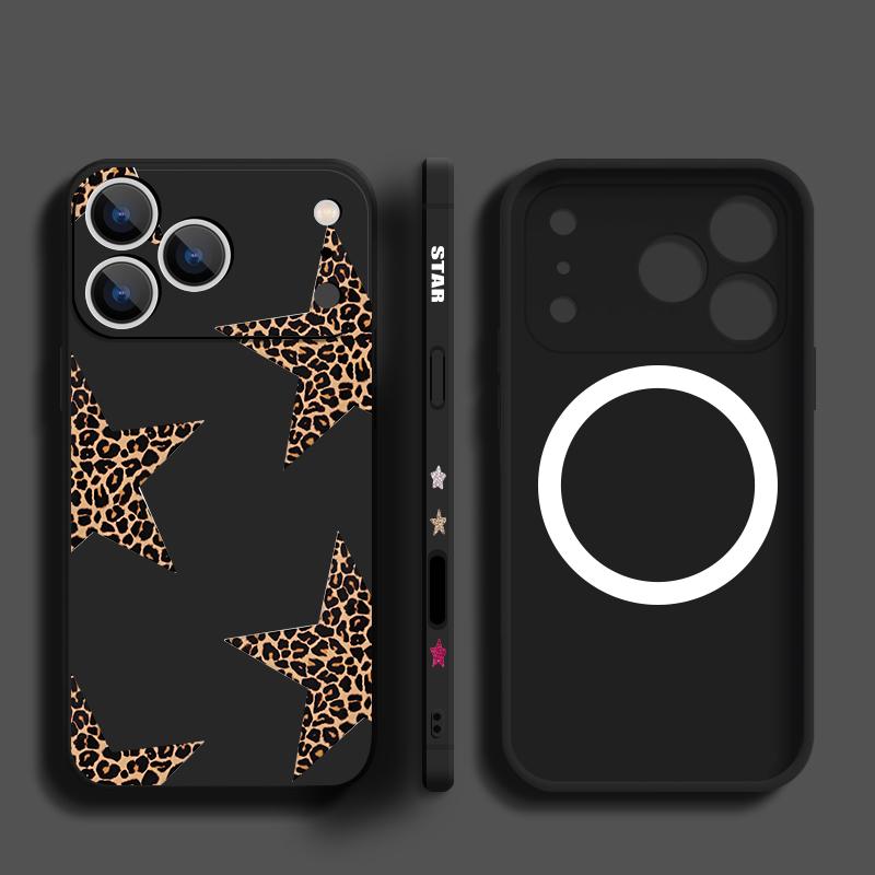 Magnetic For Magsafe Case For iPhone 17 Pro Max Colorful Stars Print Soft Silicone Phone Back Cover For iPhone 16 15 14 13 Pro Max 16e 17e