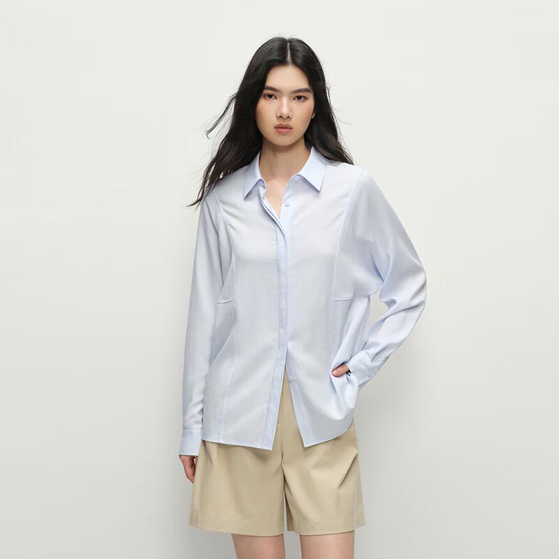 OVVOVV Women s Tencel Long Sleeve Casual Shirt XL