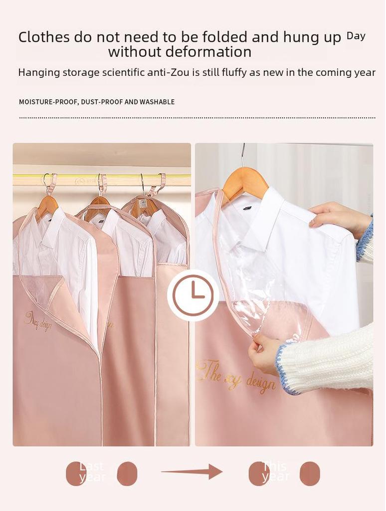 Zmywalny Pokrowiec Przeciwkurzowy o Dużej Pojemności do Przechowywania Ubrań: Idealny na garnitury, marynarki i artykuły gospodarstwa domowego