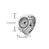 Vintage Punk Finger Watch Mini Elastic Strap Alloy Watches Couple Rings Jewelry Clock Retro Roman Watch Rings Women Men