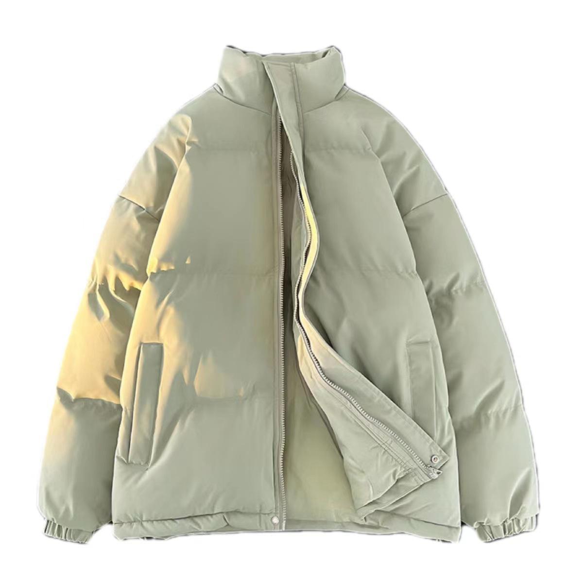 

Осень и зима новая одежда большого размера с хлопковой подкладкой мужские зимние куртки воротник-стойка утолщенная хлопковая одежда 4XL трава зеленый