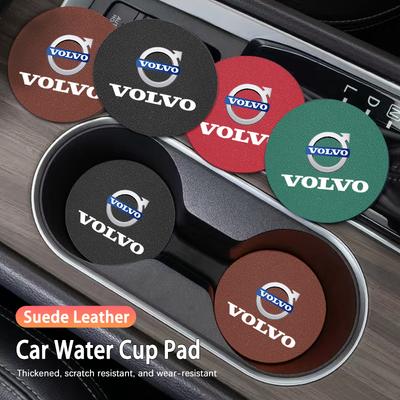 2Pcs Car Coaster Water Cup Mat Non-Slip Pad For C60 S60 V60 T6 R Design XC40 V40 XC V70 XC90 C30 SC60 190h V50 V90 S80 S90