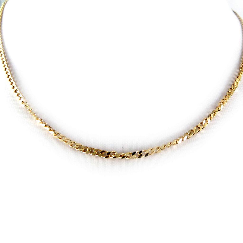 Les Trésors De Lily [K7723] - Gold Plated Chain 'Maille Curb' 45 Cm 3 Mm