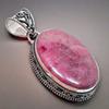 Rhodonite Gemstone Handmade 925 Sterling Silver Jewelry Pendant 2.17" AH-884