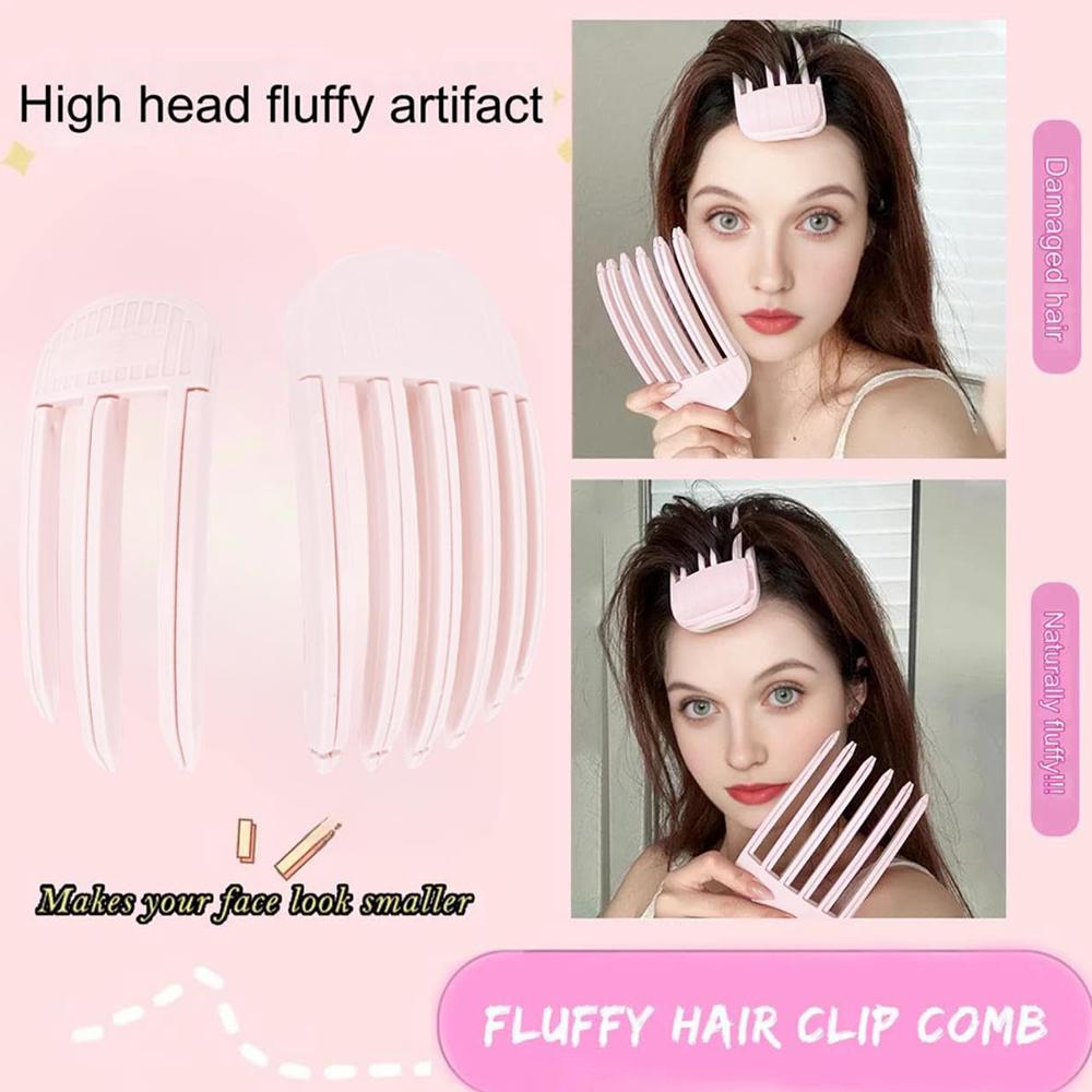 2pcs Wind Shaping Styling Comb for Fluffy Bangs No-Trace Hair Root Lifting Clips