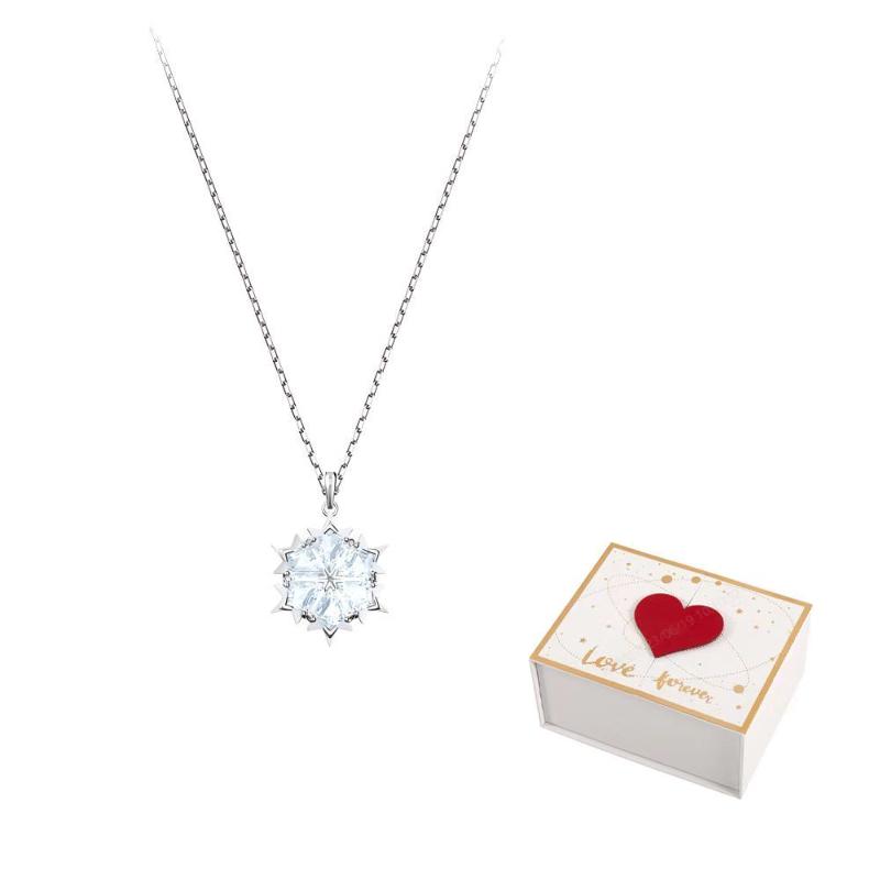Swarovski Magic Necklaces Womens Silver F-white gift box