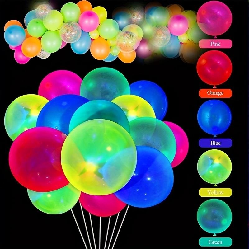 20pcs Party Balloons UV Blacklight Reactive Neon Fluorescent Balloons GLOW In The DARK Balloon for Adults Wedding Hallowe