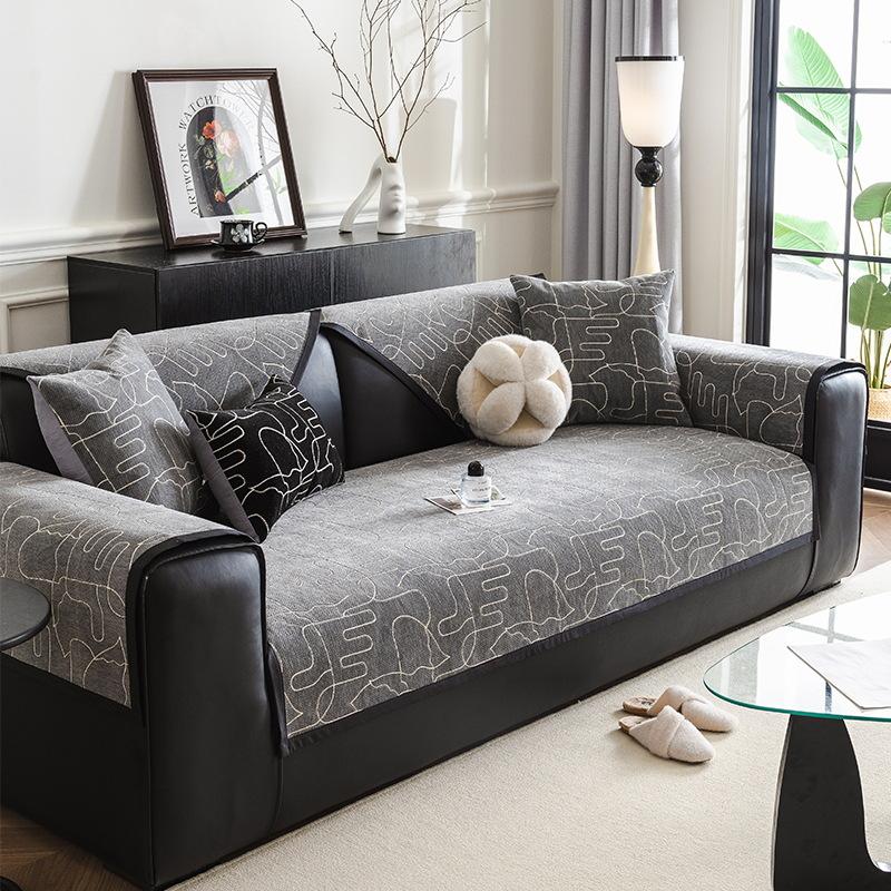 Light Luxury Chenille Sofa Cushion, Universal Non-Slip Seat Cushion For All Seasons, Sofa Cover, Living Room Sofa Cover Cloth Towel