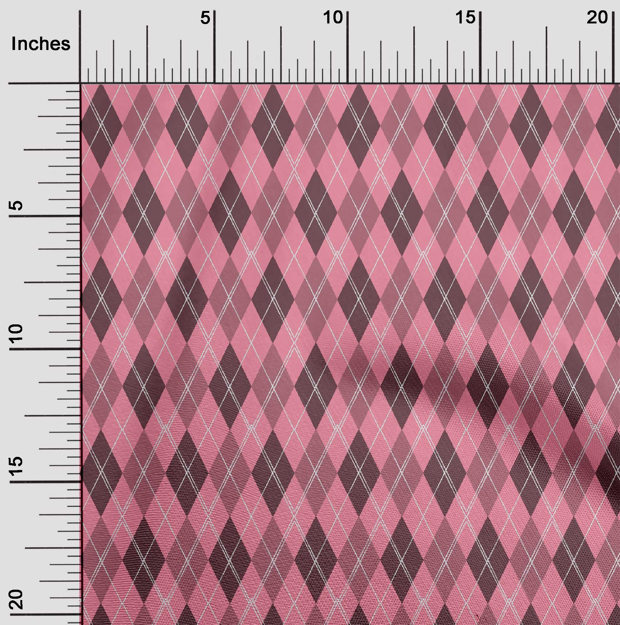 

oneOone Cotton Flex Dark Olive Green Fabric Argyle Check Sewing Craft Projects Fabric Prints By Yard 40 Inches 42 Inch Wide - Viscose Chiffon рожевий