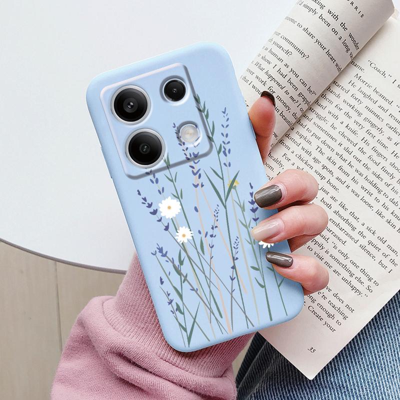 Case For Redmi Note 13 Pro 4G 5G Cute Heart Flower Back Cover Soft Silicone Matte Protective Fundas For Redmi Note13 Pro Bumper