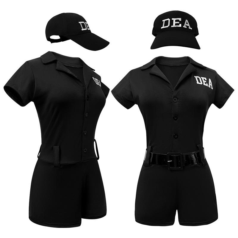 Costume Policewoman Cosplay Anime Character Halloween Party Fashion Role Play