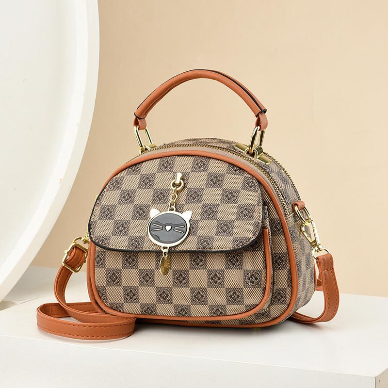Women s Summer Small Bag 2023 New Fashionable Pu Handbag Double-layer Shoulder Crossbody Bag For Women Coffee Yellow Khaki Khaki Yellow