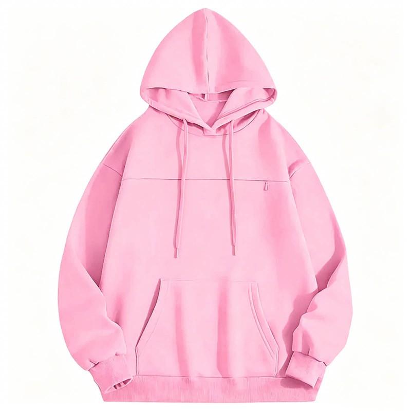 Pet Cat Pocket Hoodie Fleece Lined Casual Winter Sweatshirt Coat Loose Fit Long Sleeve Youth Women