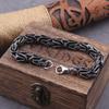 Vikings Jewelry Personalized Pattern Chain Bracelet Men's Thick Section Boy Hip-hop Street Hipster Fashion Jewelry with Wood Box