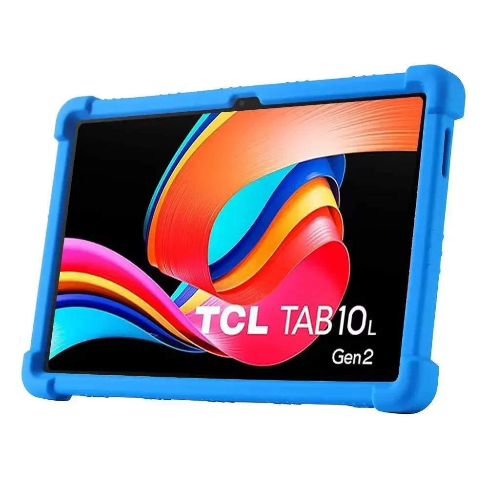 Für TCL Tab 10L Gen 3 LTE & 2 Hülle 8193A 8492A 10,1" Tablet-PC Silikon Stoßfeste Hülle mit Ständer auf der Rückseite Weich