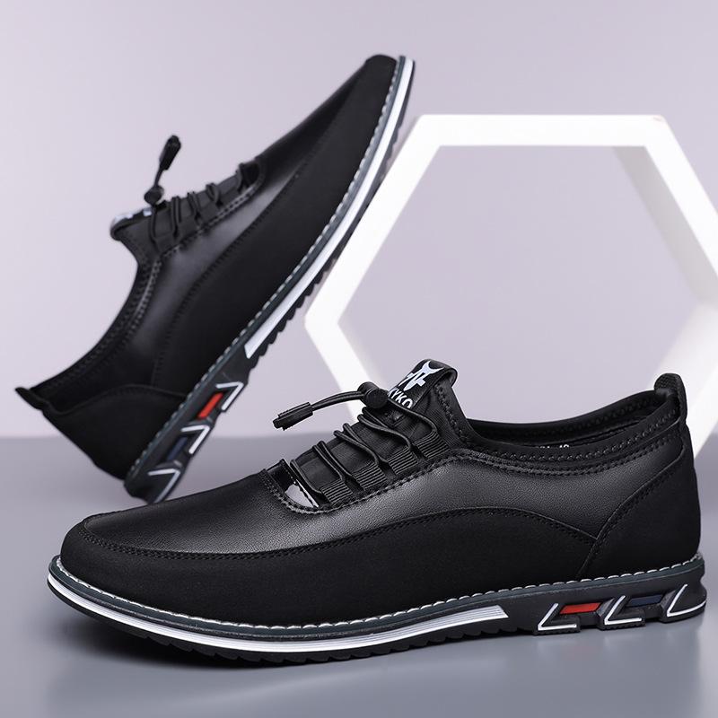 

Autumn Men s Soft Leather Casual Shoes 2026 New Men s Sports Shoe Soft Bottom Comfortable Casual Sneakers Zapatos Para Hombre 39 чорний
