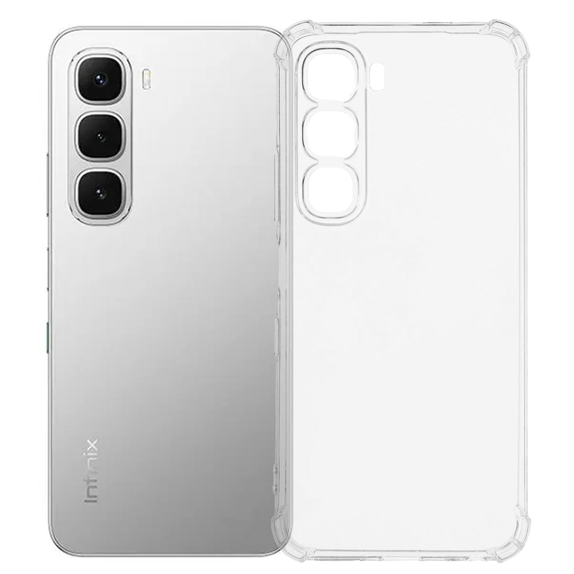 

Чохол для Infinix Hot 60i 4G/60 5G Посилені чотири кути Протиударний Прозорий ТПУ Чохол для телефону A