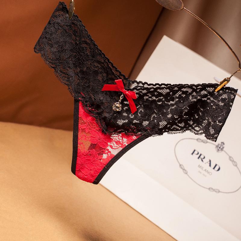 Δαντέλα Στρας Χαμηλοκάβαλο String - Σέξι Ευρωπαϊκό & Αμερικάνικο Αόρατο Διαφανές T-Εσώρουχο